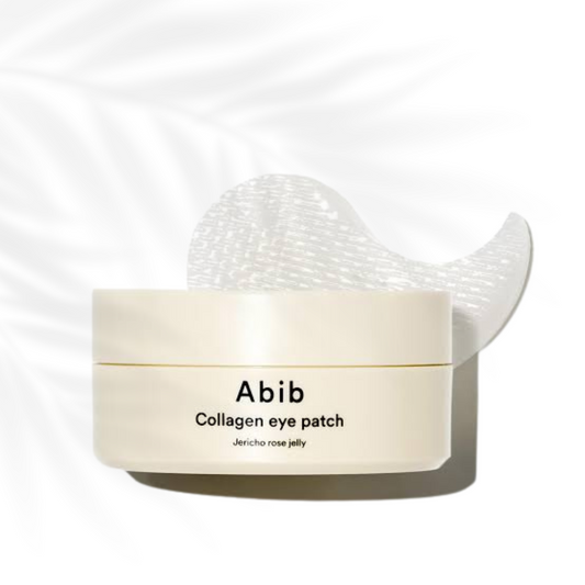Abib Collagen Eye Patch Jericho Rose Jelly on white background with shadow