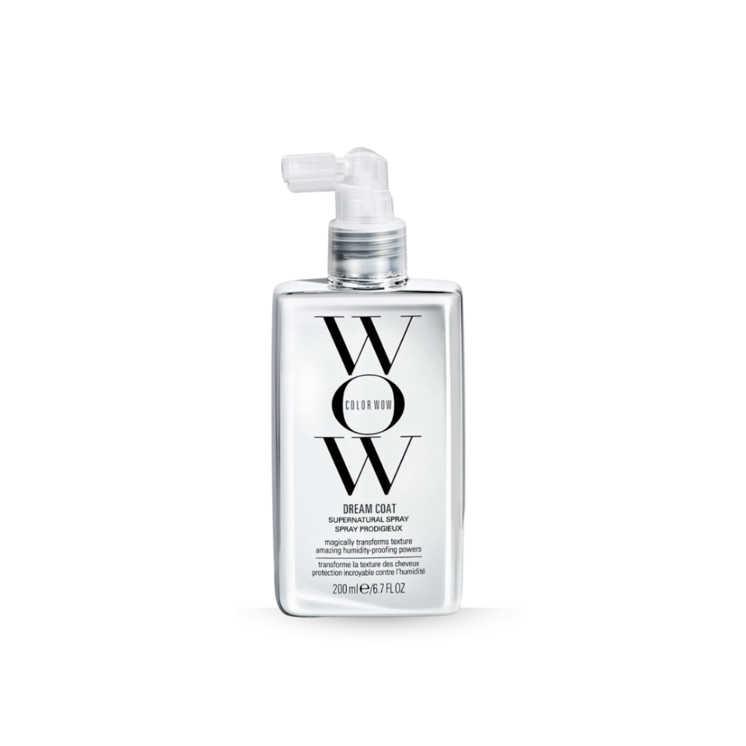 Bottle of Colour WOW Dream Coat hair product on a white background