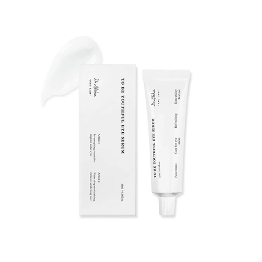 Dr. Althea To Be Youthful Eye Serum and product box on a white background