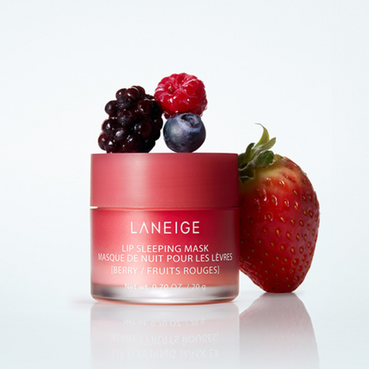 LANEIGE Lip Sleeping Mask_EX (Berry) with berries on a white background