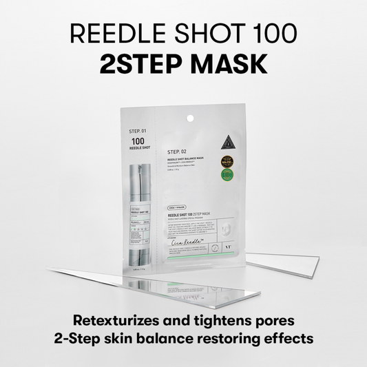 REEDLE SHOT 100 2Step Mask packaging on a white background