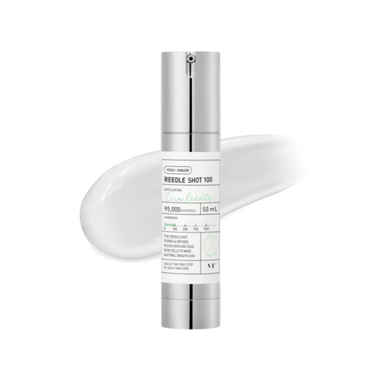 VT Cosmetics Reedle Shotย 100 bottle with label on a white background