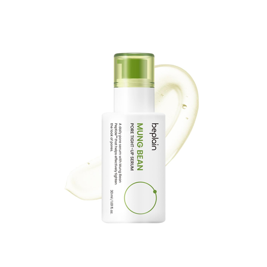 Beplain Mung Bean Pore Tight-Up Serum bottle on a white background
