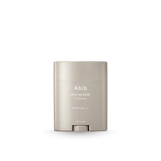 Abib Airy Sunstick Smoothing Bar SPF50+ PA++++ on a white background