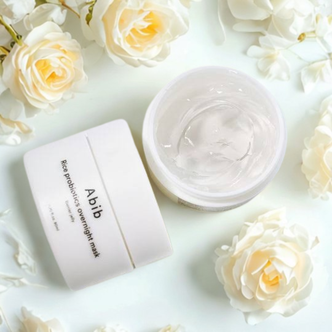 Abib Rice Probiotics Overnight Mask Barrier Jelly texture shot