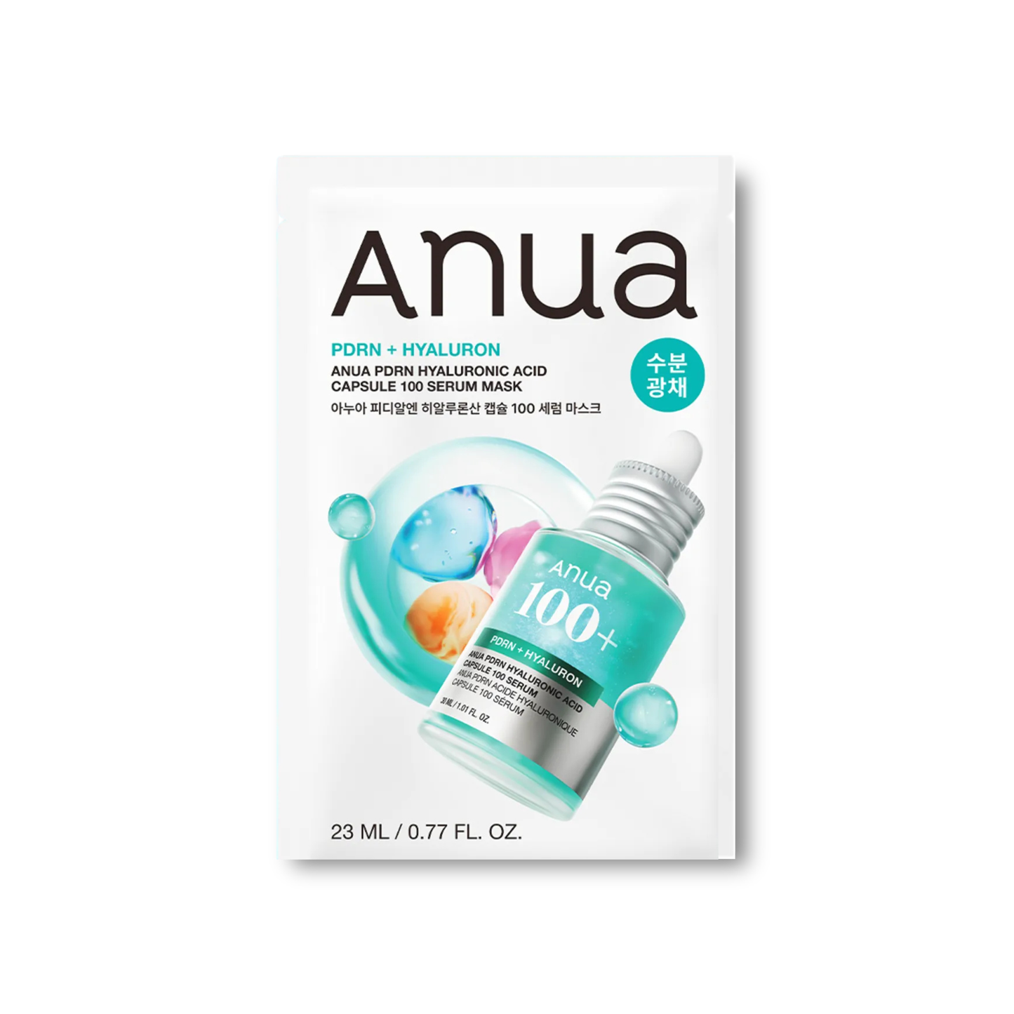 Anua PRDN Hyaluronic Acid Capsule 100 Serum Mask on a white backgound