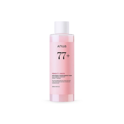 Anua Peach 77+ Niacin Essence Toner  bottle on a white background