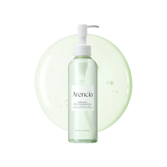 Arencia Pore Melt Mochi Cleansing Oil with pump on a white background