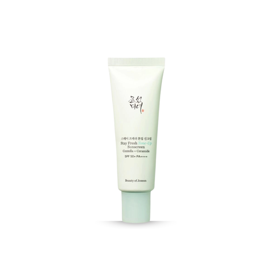 Beauty of Joseon Stay Fresh Tone-Up Sunscreen (Green) on a white background