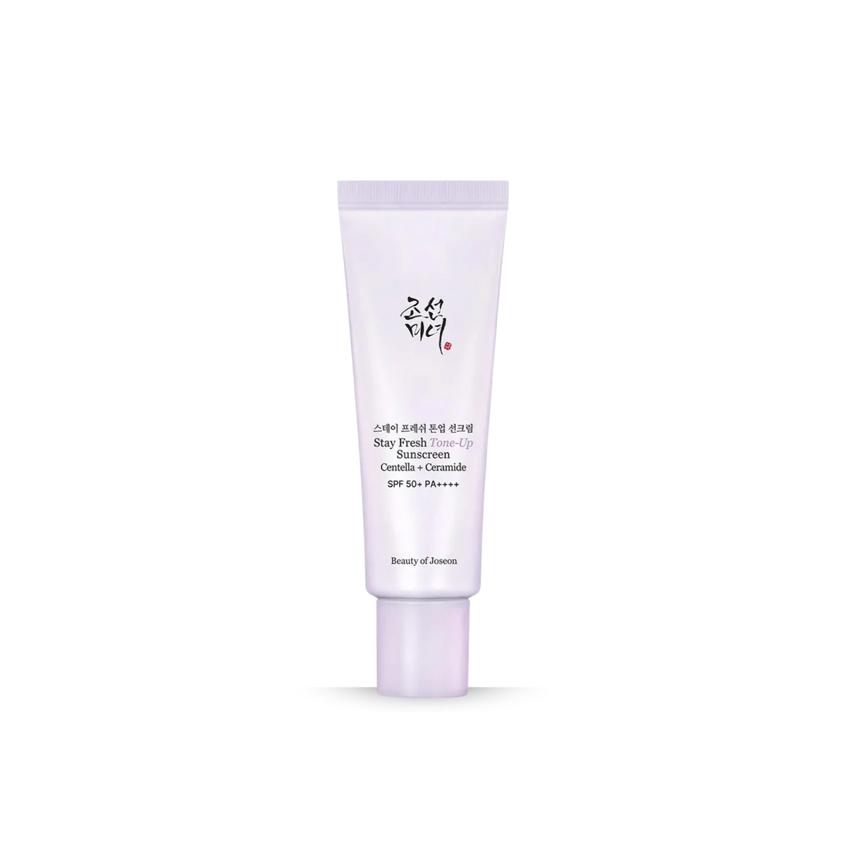 Beauty of Joseon Stay Fresh Tone-Up Sunscreen (Purple) on a white background