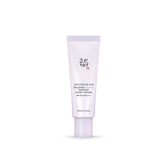 Beauty of Joseon Stay Fresh Tone-Up Sunscreen (Purple) on a white background