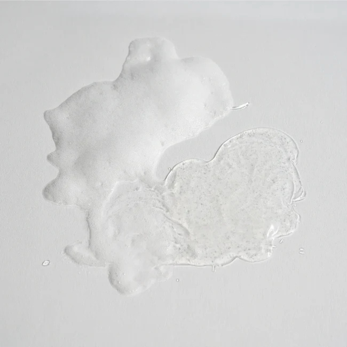CELIMAX Dual Barrier Mild Gel Cleanser close up in gel and foam form