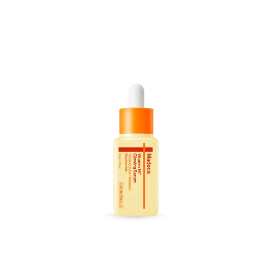 Centellian24 Madeca Vitamin 15+ Glowing Serum with orange cap on a white background