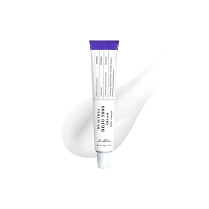Dr. Althea Reju 5000 Cream with product smear on a white background