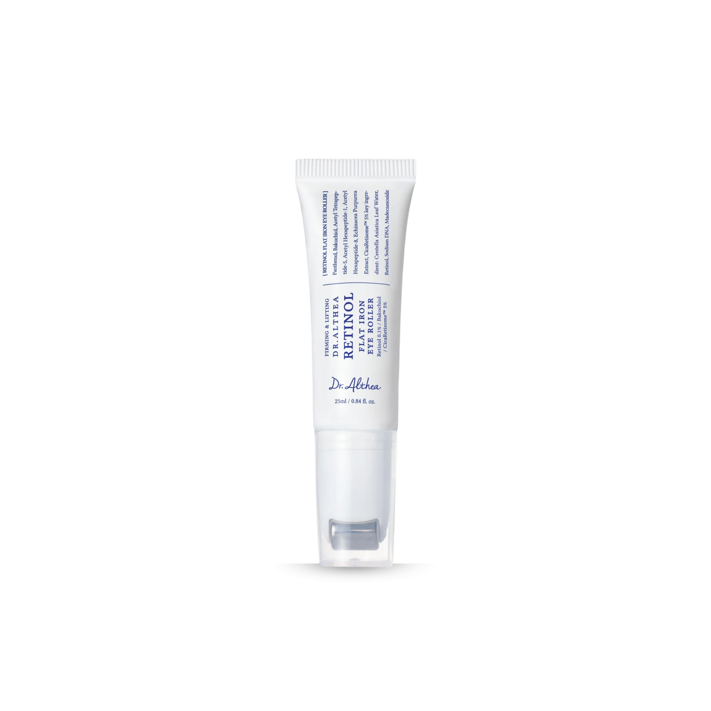 Dr. Althea Retinol Flat Iron Eye Roller on a white background