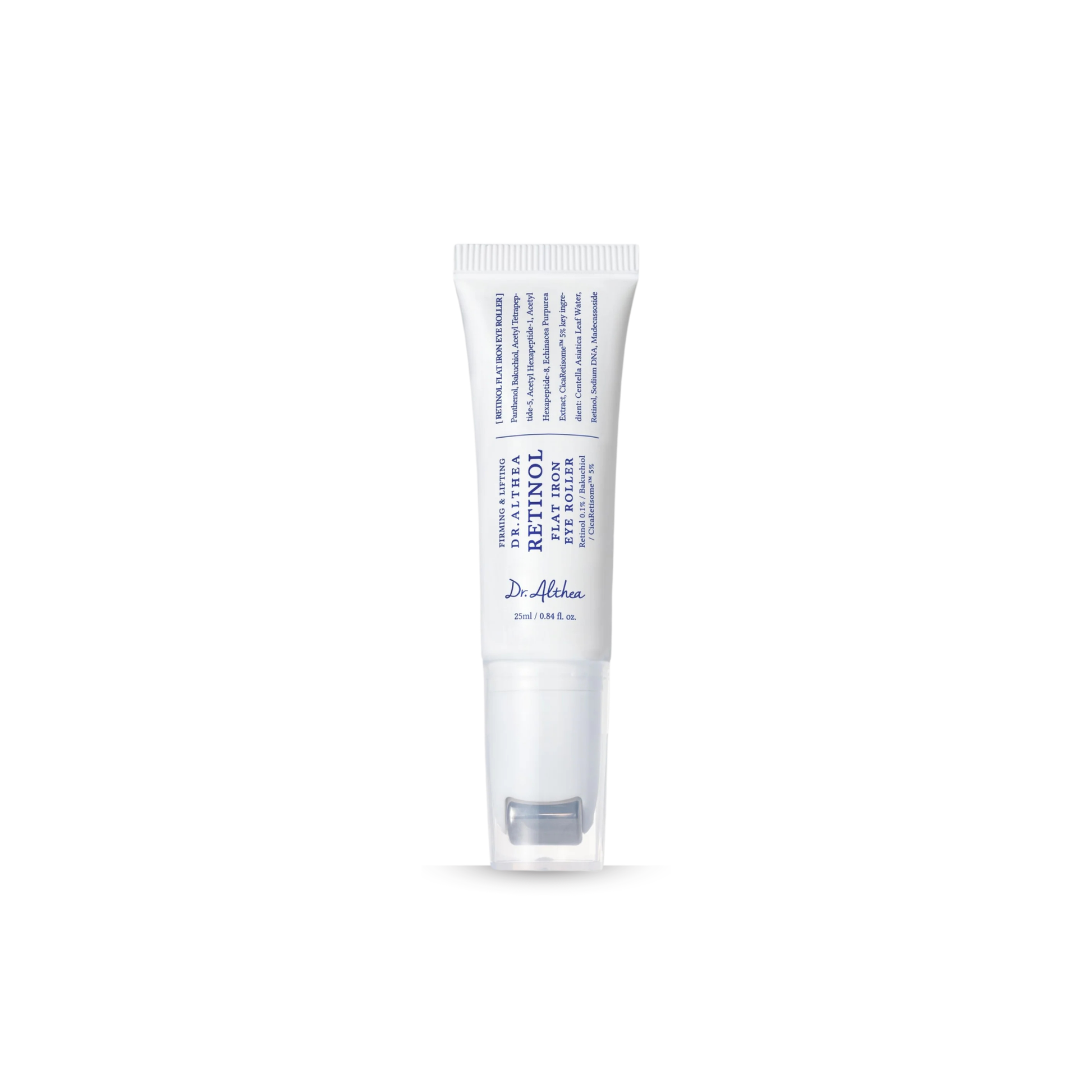 Dr. Althea Retinol Flat Iron Eye Roller on a white background