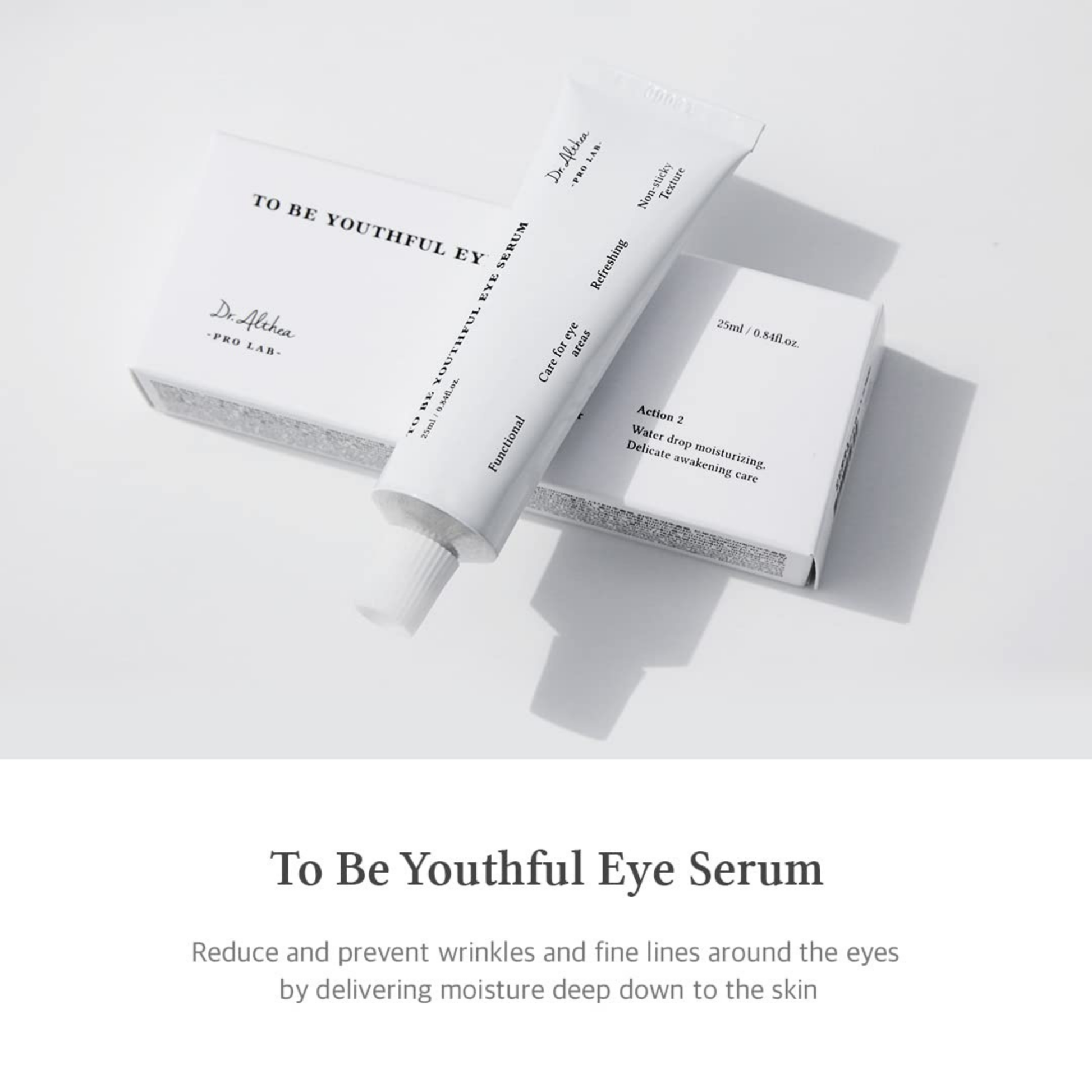 Dr. Althea To Be Youthful Eye Serum and packaging on a white background