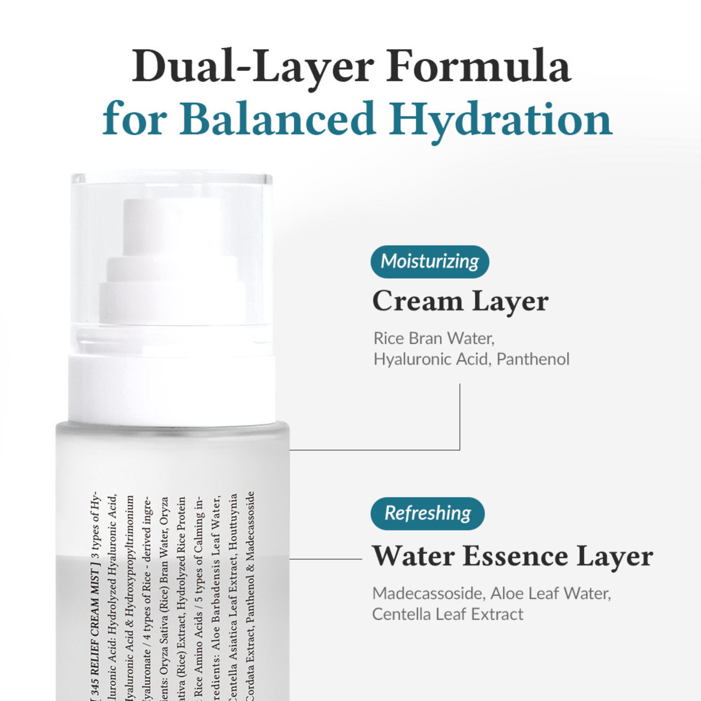 Dr. Althea 345 Relief Cream Mist with dual-layer formula for balanced hydration on a white background