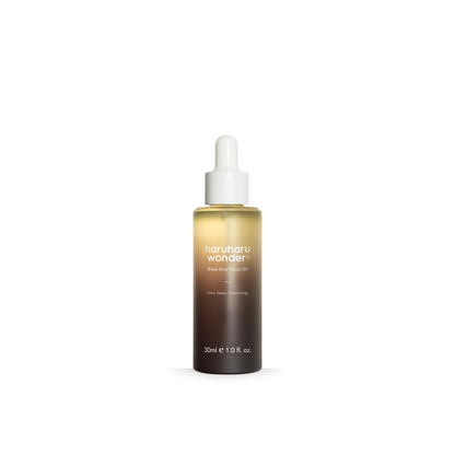 Haruaaru Wonder Black Rice Facial Oil on a white background