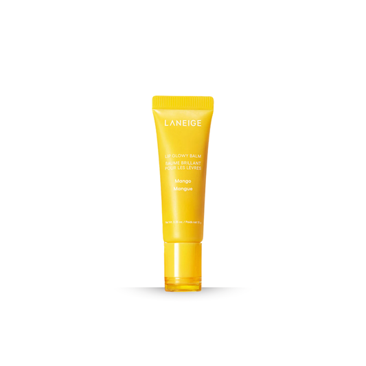 LANEIGE Lip Glowy Balm (Mango) on a white background
