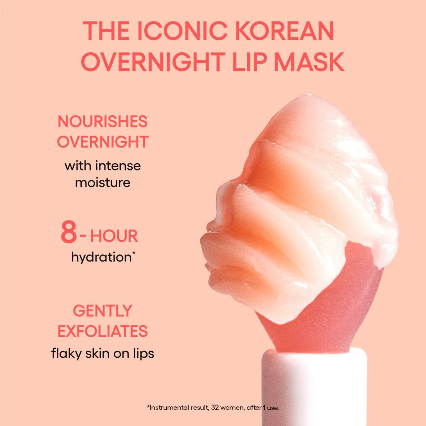 LANEIGE Lip Sleeping Mask_EX (Grapefruit) with text on a pink background