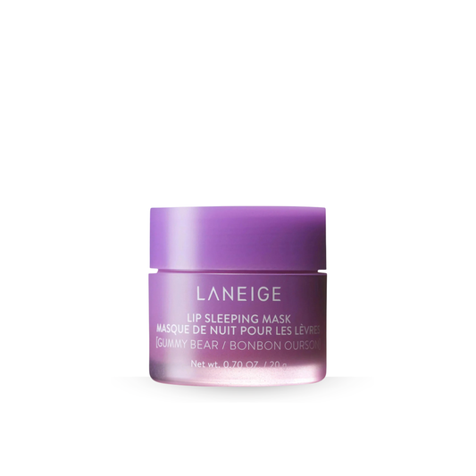 Laneige lip sleeping mask jar on a white background