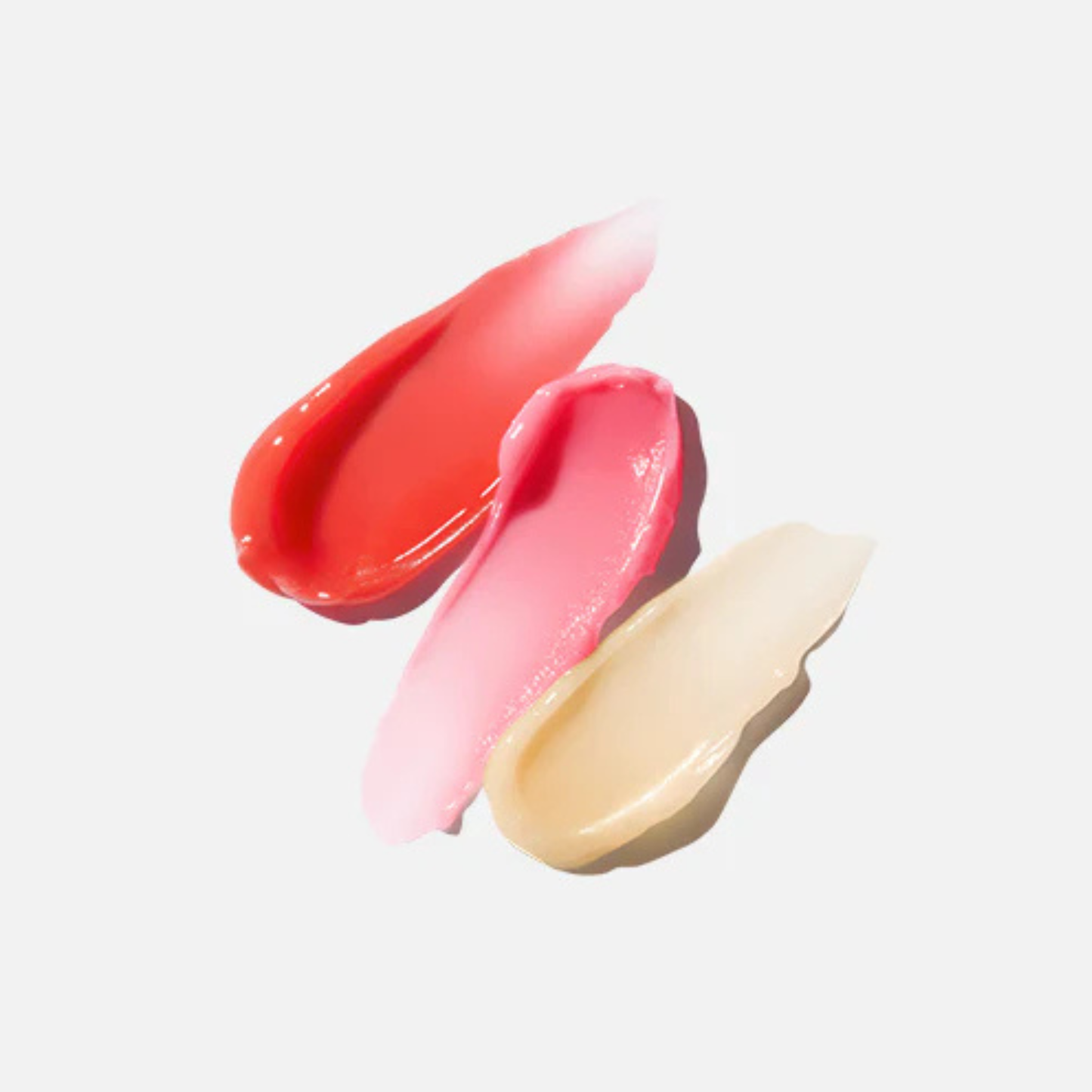 LANEIGE Lip Sleeping Mask Strawberry Shortcake Texture close up shot of each of the three layers