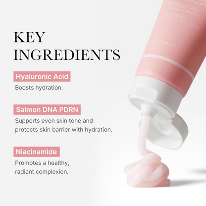 Medicube PDRN Hyaluronic Moisturizing Cream with key ingredients listed on a white background