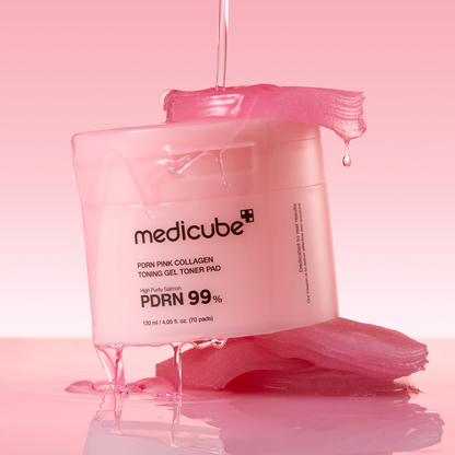 Medicube PDRN Pink Collagen Toning Gel Toner Pad (70 pads)