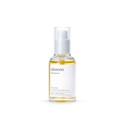 Bottle of Mixoon Bean Essence on a white background