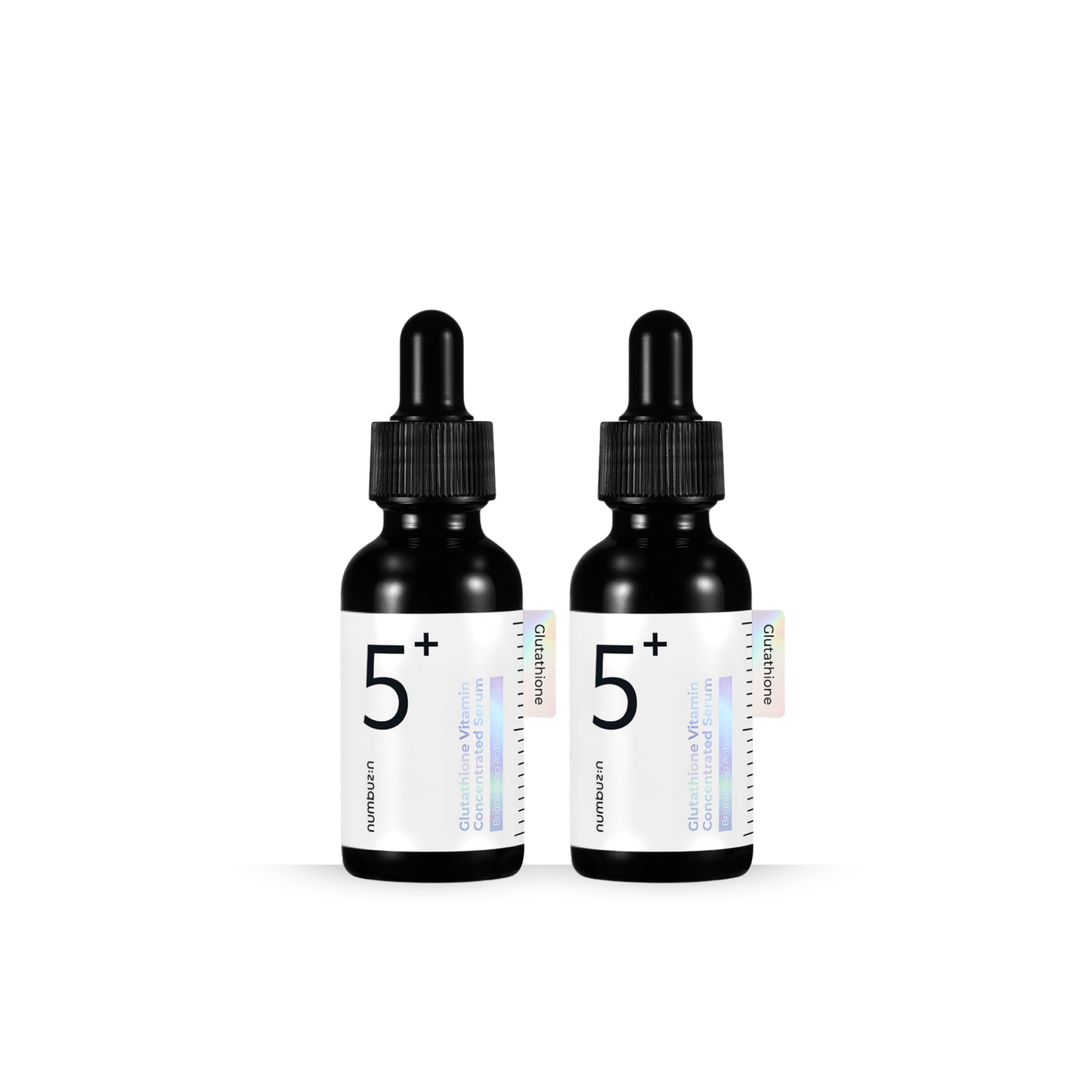 Two Numbuzin No.5 Glutathione Vitamin Concentrated Serums on a white background
