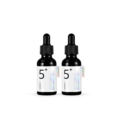 Two Numbuzin No.5 Glutathione Vitamin Concentrated Serums on a white background