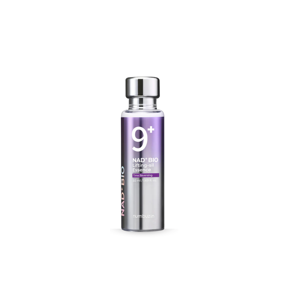 Numbuzin No.9 NAD Bio Lifting Essence Bottle with purple label on a white background