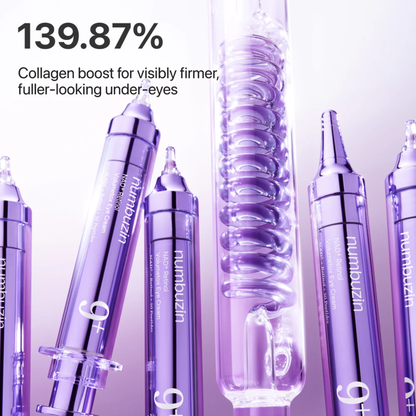 Numbuzin No.9 NAD+ Retinol Volumetox Eye Cream clinical results for collagen boosting, firmer and fuller looking under eyes