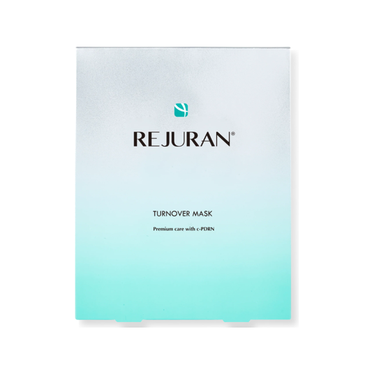 REJURAN Turnover Mask box set on a white backround