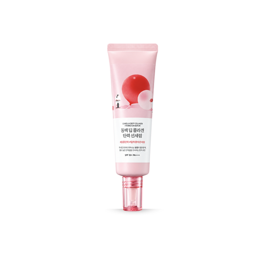 ROUND LAB Camellia Deep Collagen Firming Sun Serum on a white background