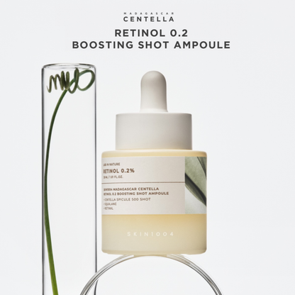 SKIN1004 Madagascar Centella Retinol 0.2 Boosting Shot Ampoule on a white background
