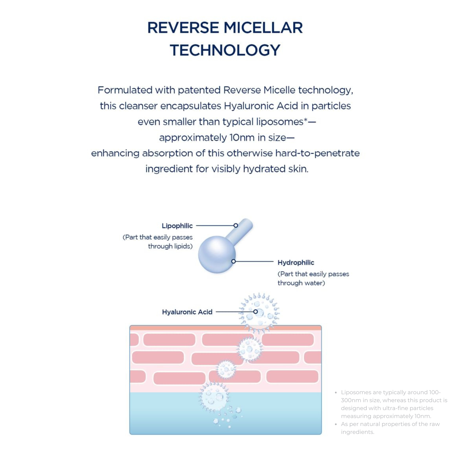 Text on the Reverse Micellar Technology in the SKIN1004 Hyalu-Cica Blue Gentle Cleansing Milk
