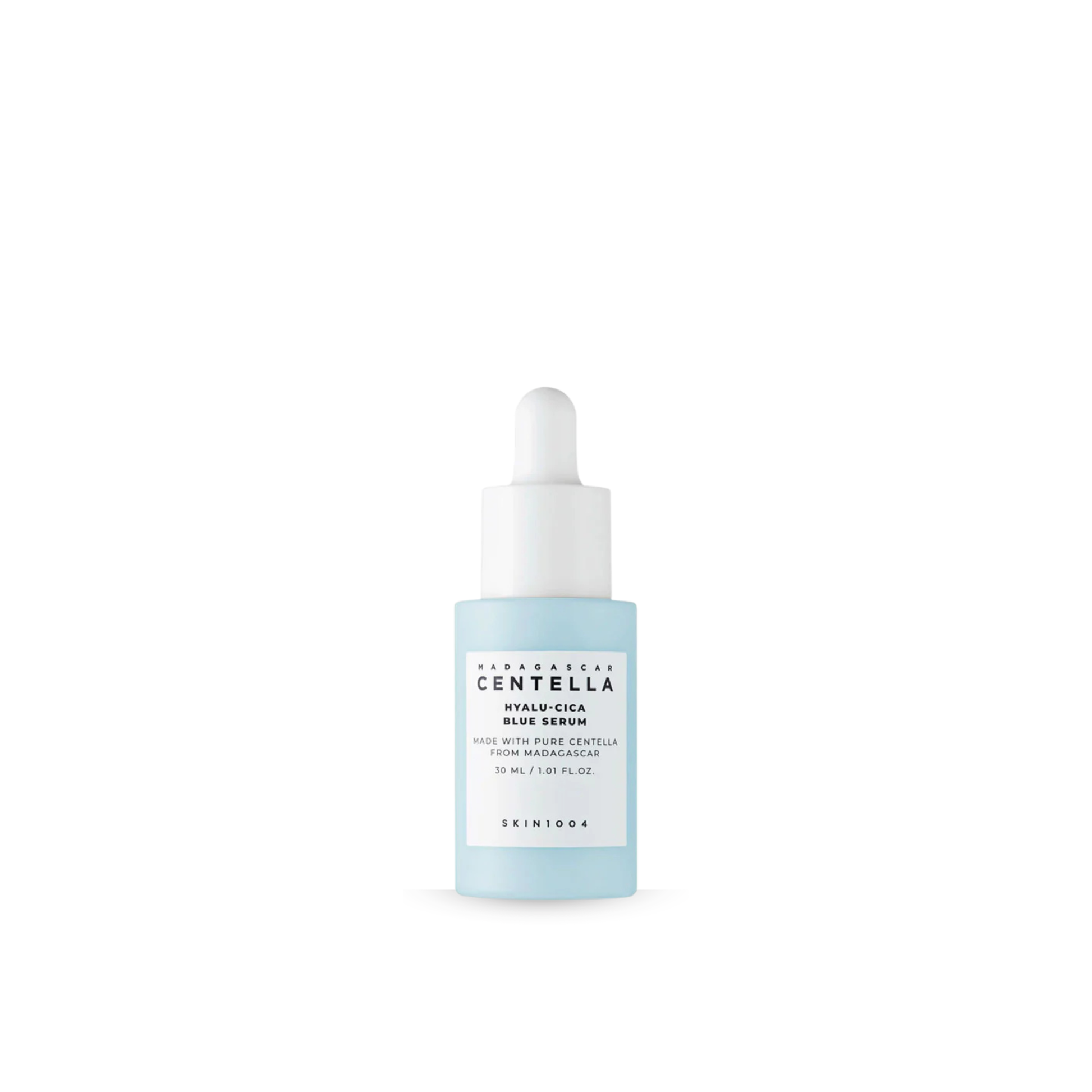 SKIN1004 Hyalu-Cica Blue Serum 30ml on a white background