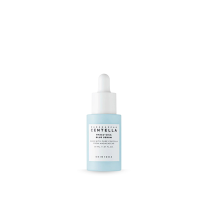 SKIN1004 Hyalu-Cica Blue Serum 30ml on a white background