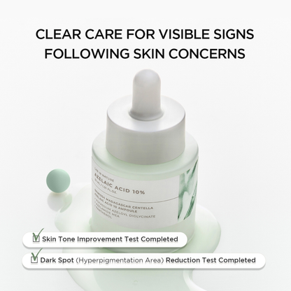 Tone improvement and dark spot reduction of SKIN1004 Lab in Nature Madagascar Centella Azelaic Acid 10 Ampoule