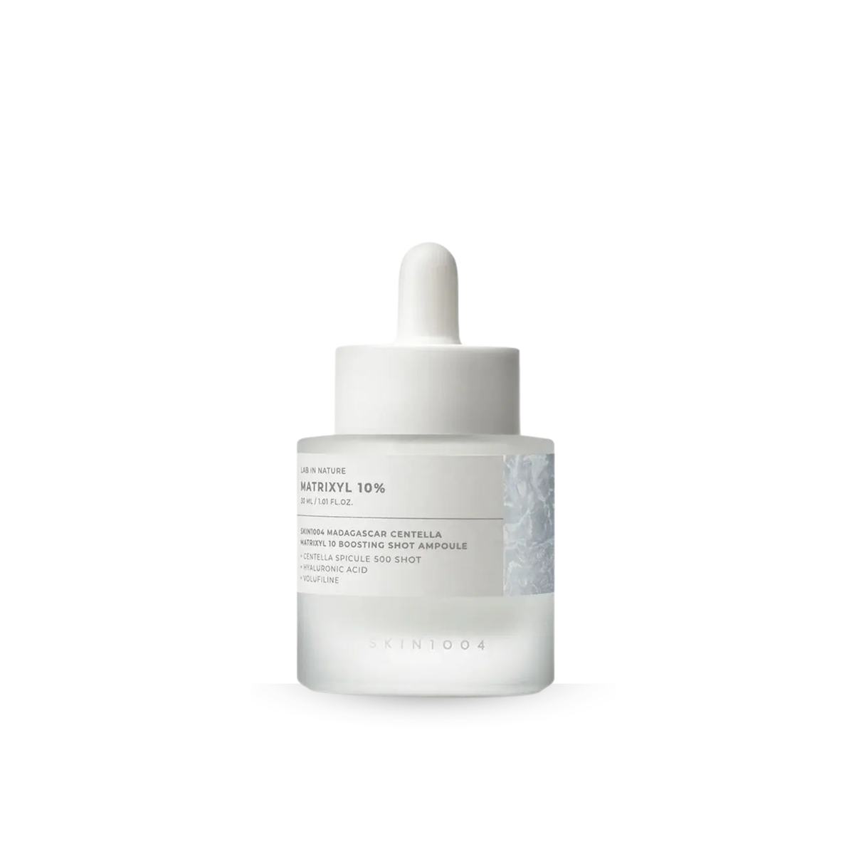 SKIN1004 Lab in Nature Madagascar Centella Matrixyl 10% Boosting Shot Ampoule set against a plain white background.