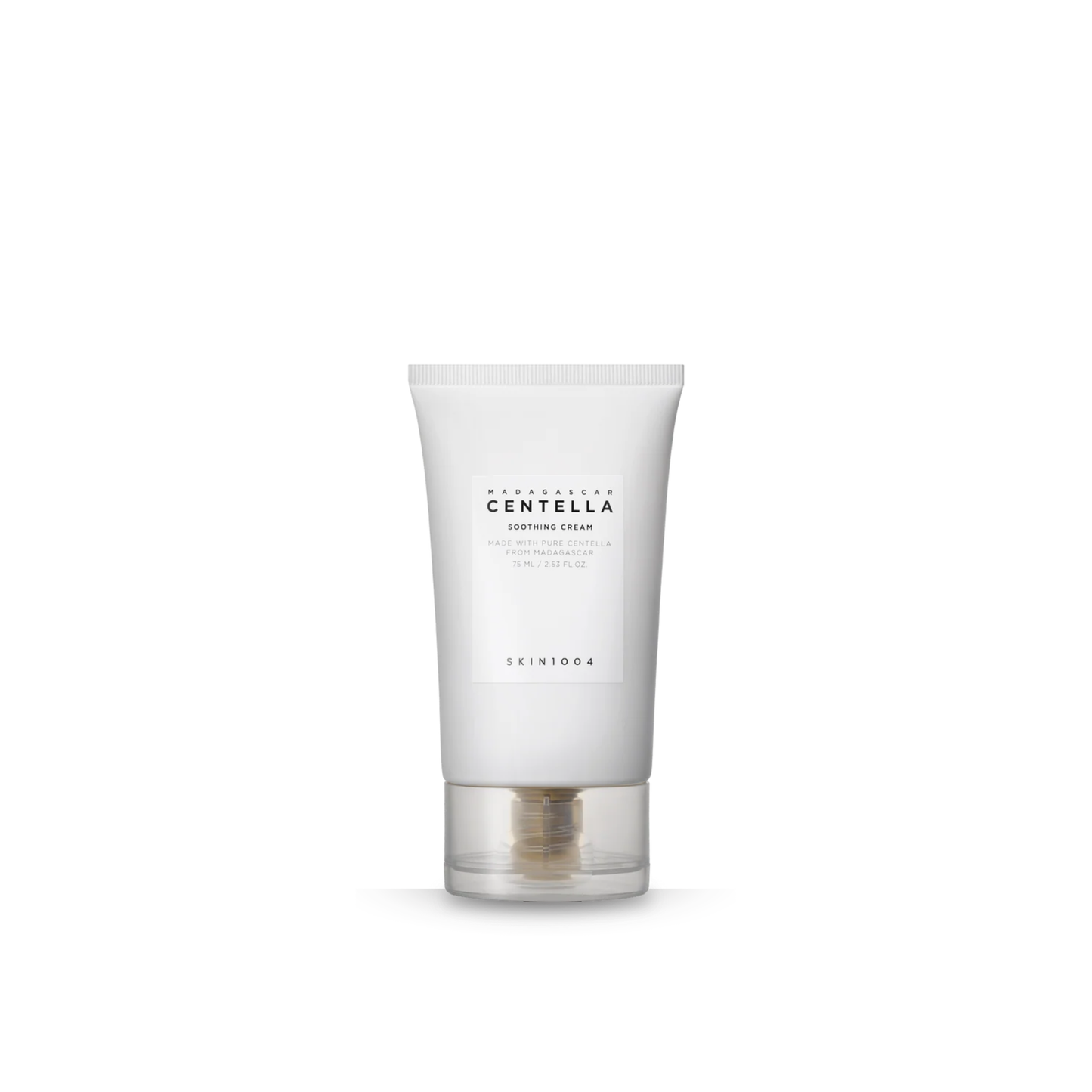White tube of SKIN1004 Madagascar Centella Soothing Cream on a white background