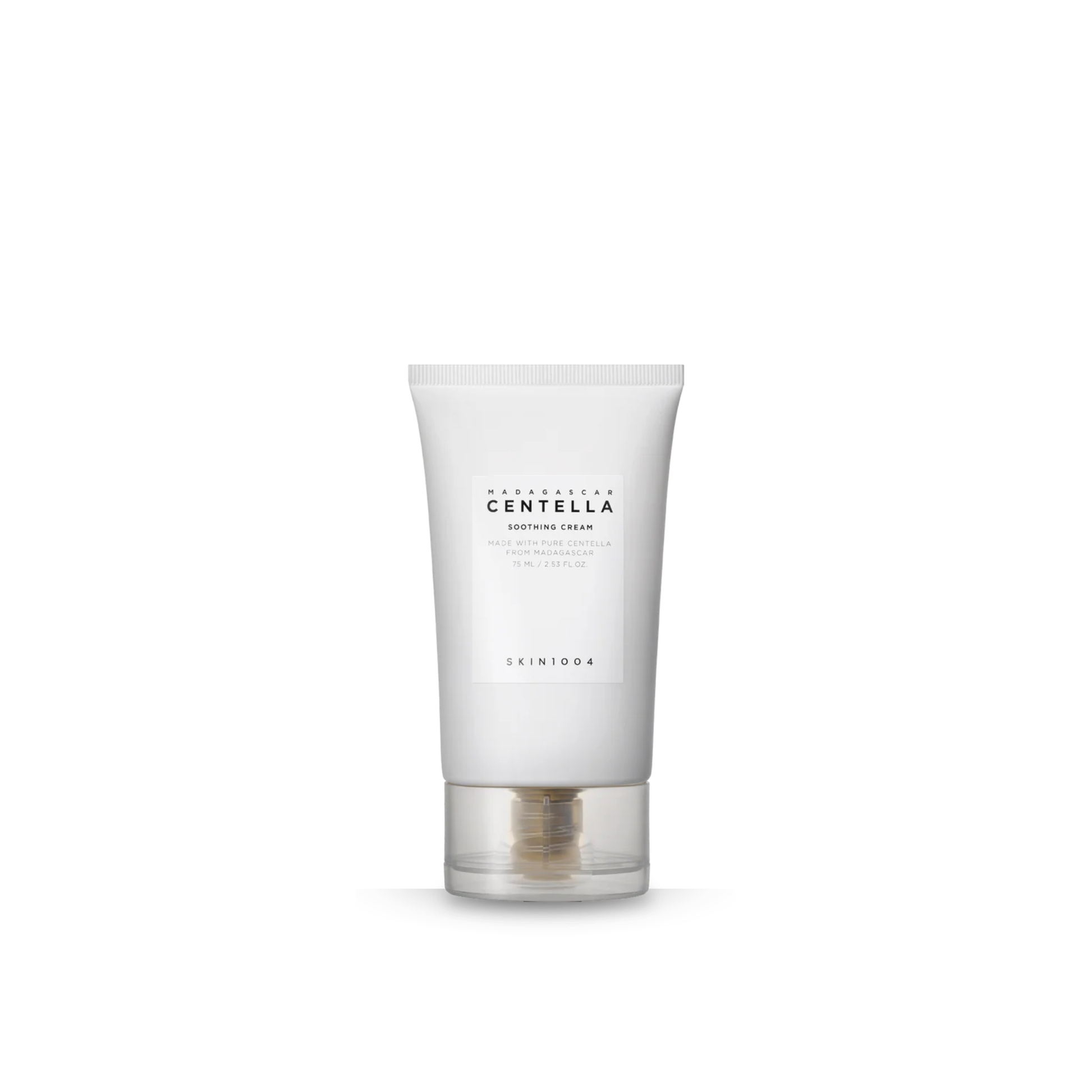 White tube of SKIN1004 Madagascar Centella Soothing Cream on a white background