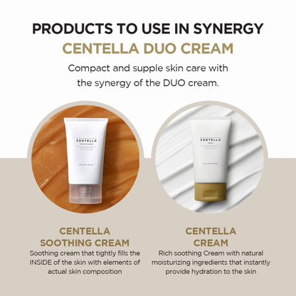Two cream tubes in the SKIN1004 Madagascar Centella range on a neutral background.