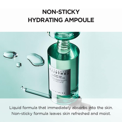 SKIN1004 Madagascar Centella Tea-Trica Relief Ampoule with test regarding the non sticky texture of the ampoule