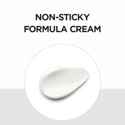 SKIN1004 Madagascar Centella Tone Brightening Capsule Cream Texture close up with text about the non-sticky formula