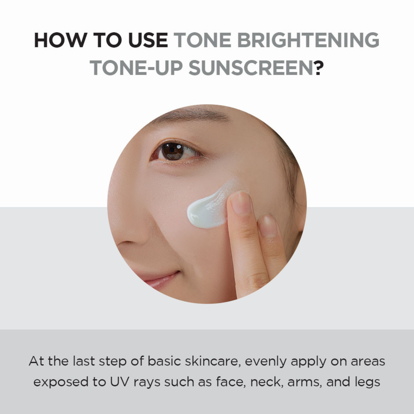 Information on how to use the SKIN1004 Madagascar Centella Tone Brightening Tone Up Sunscreen SPF50+ PA++++