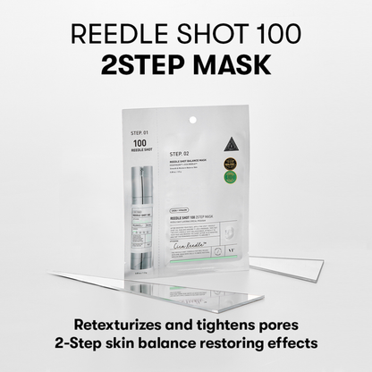 REEDLE SHOT 100 2Step Mask packaging on a white background