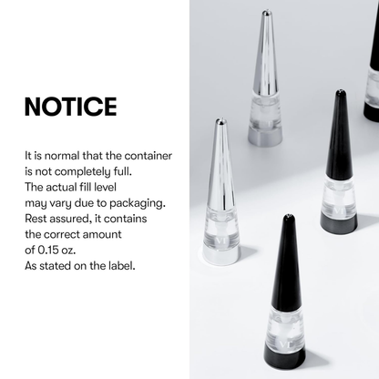 Filling notice for Reedle Shop Lip Plumpers stating that filling level may vary due to packaging